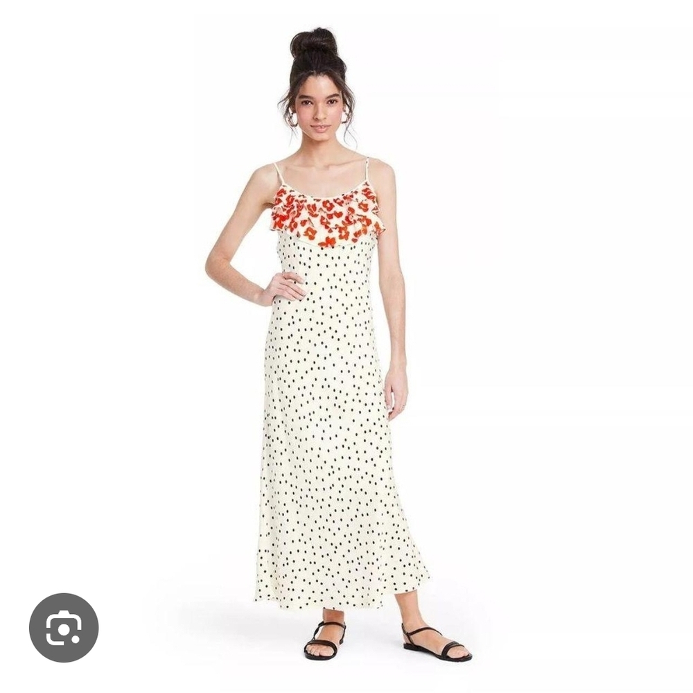 RIXO Black and Red Ruffled Tiered Maxi Sundress - Picture 6 of 6
